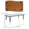 Flash Furniture Rectangle 28 W, 47.5 L, 30.25 H, Chrome, Laminate, Particleboard, Steel, Grey XU-A3048-CON-GY-T-A-GG - alternate 5